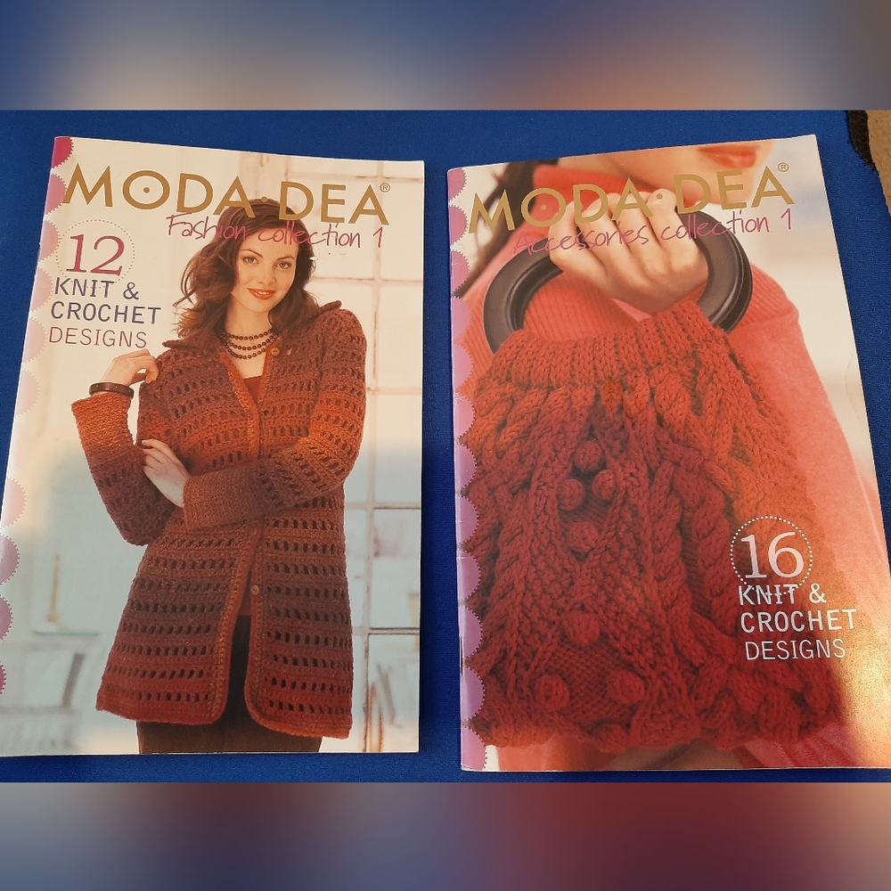 MODA Dea Knit and Crochet Patten books 12 Fashion designs 16 accessories…